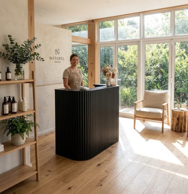 Monroe Reception Desk 1.1m Black